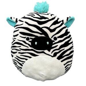 Squishmallow Zebra 16” Plush Toy Stuffed Animal Blue Hair